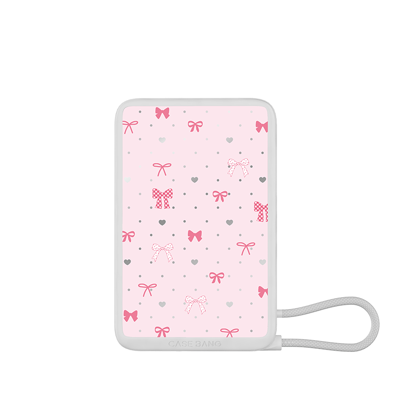 Lace Bow Series Power Bank Build - in Cable - CaseBangPower BankCaseBangHeart Bow/For Lightning